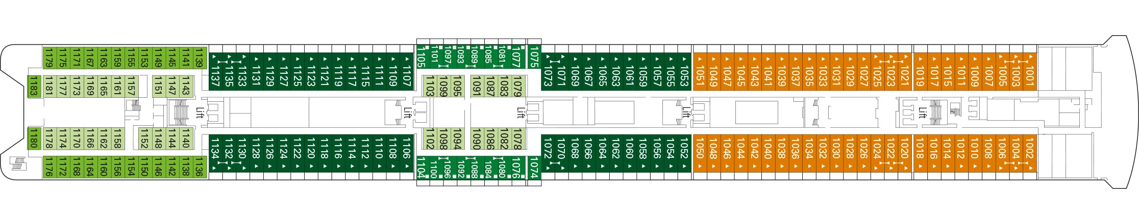 MSC Armonia, Deckplan 10 - Tormalina | MSC Cruises MSC Armonia, Deckplan 10 - Tormalina | MSC Cruises
