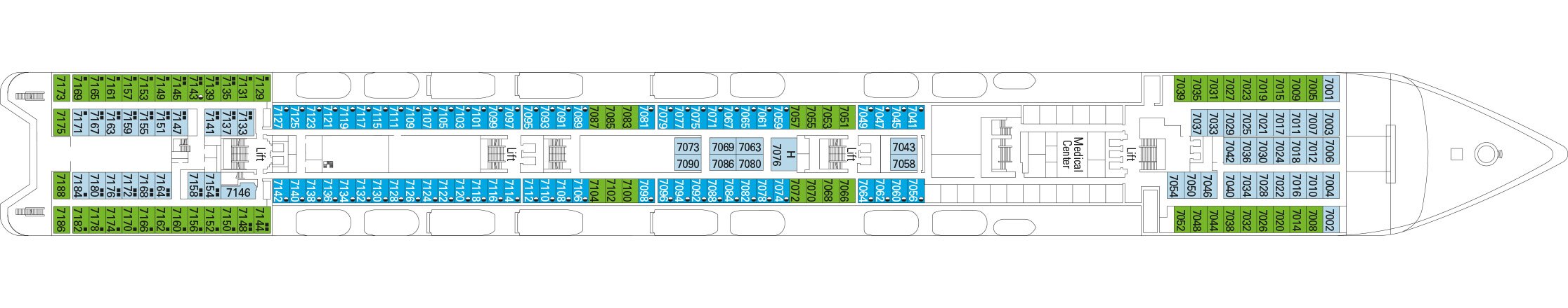 MSC Armonia, Deckplan Topazio | MSC Cruises MSC Armonia, Deckplan Topazio | MSC Cruises