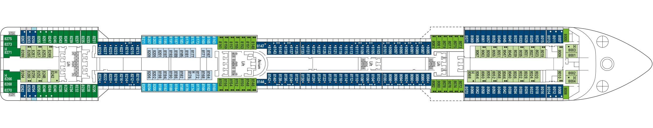MSC Divina - deck 8 - Artemide MSC Divina - deck 8 - Artemide