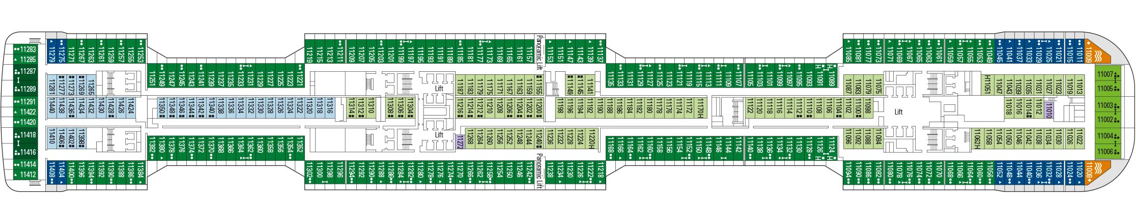 MSC Grandiosa - deckplan 11 MSC Grandiosa - deckplan 11