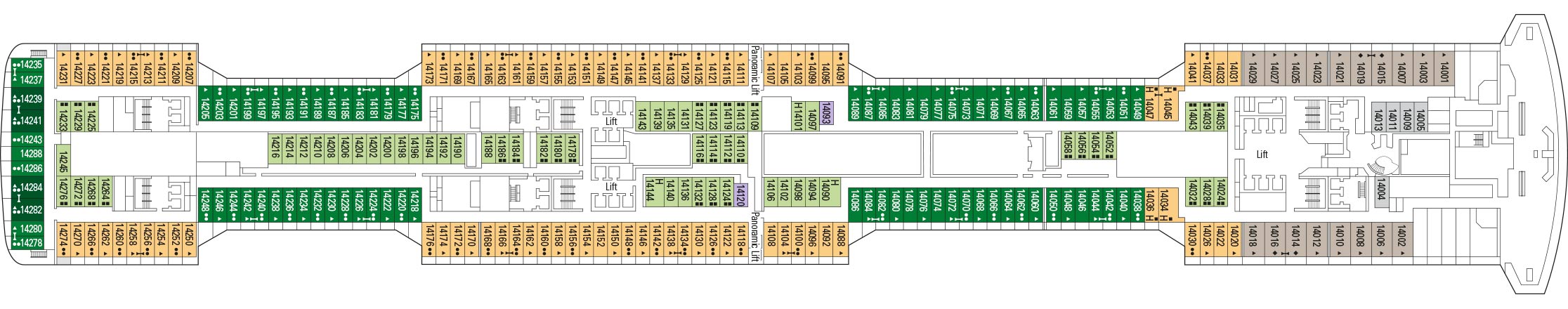 MSC Grandiosa deckplan 14 MSC Grandiosa deckplan 14