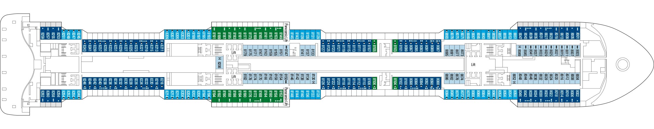MSC Grandiosa deckplan 8 MSC Grandiosa deckplan 8