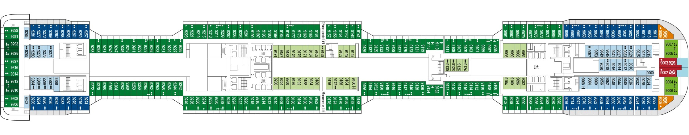 MSC Grandiosa deckplan 9 MSC Grandiosa deckplan 9