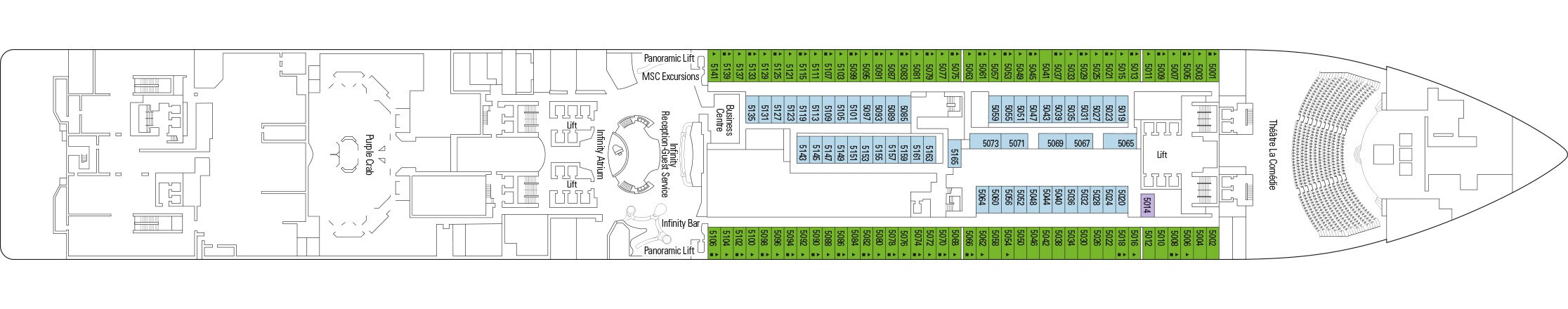 MSC Grandiosa - Deckplan 5 MSC Grandiosa - Deckplan 5