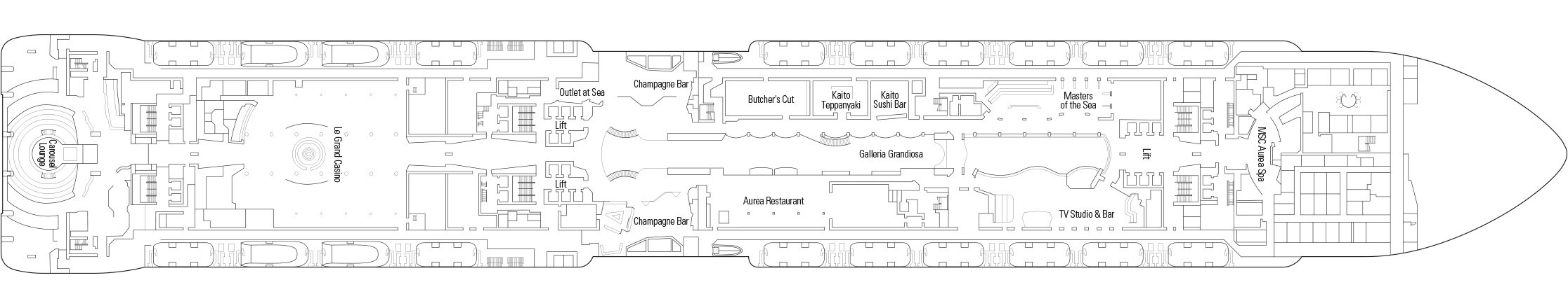 MSC Grandiosa, Deckplan 7 MSC Grandiosa, Deckplan 7