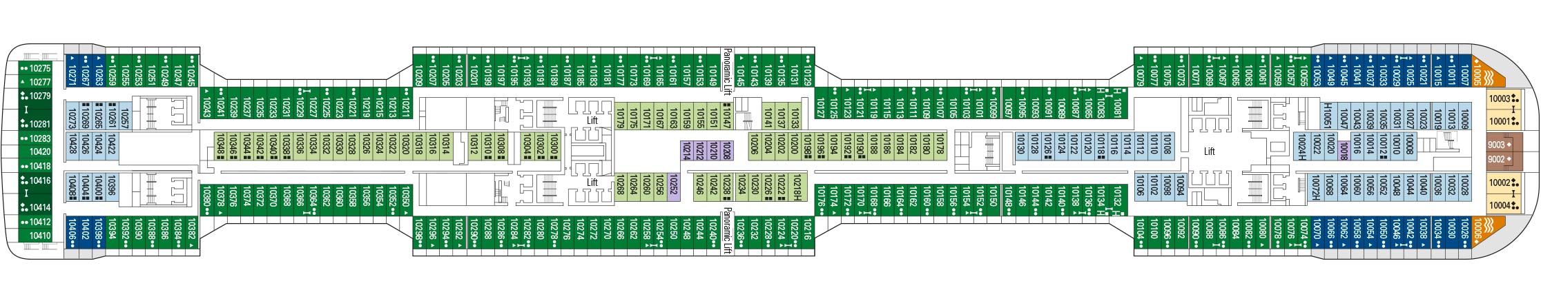 MSC Grandiosa, Deckplan 10 MSC Grandiosa, Deckplan 10
