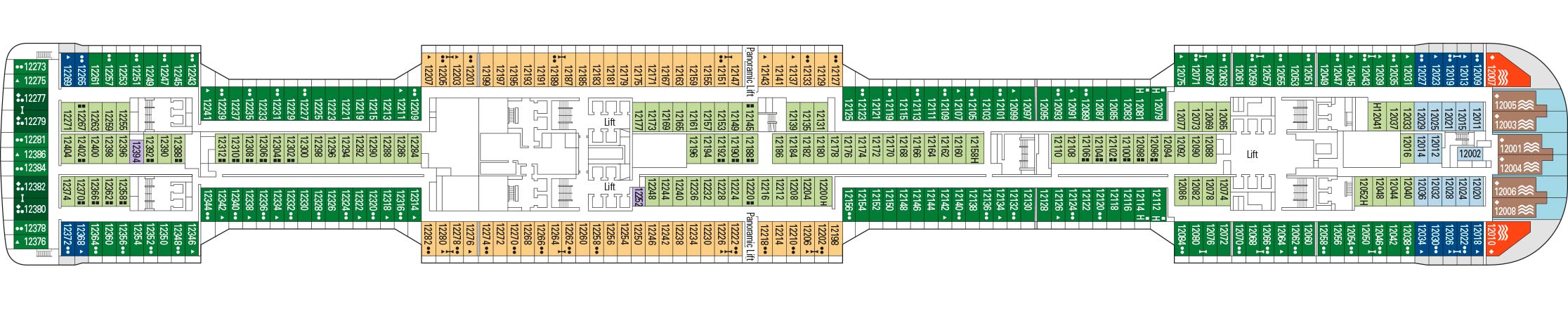 MSC Grandiosa, Deckplan 12 MSC Grandiosa, Deckplan 12